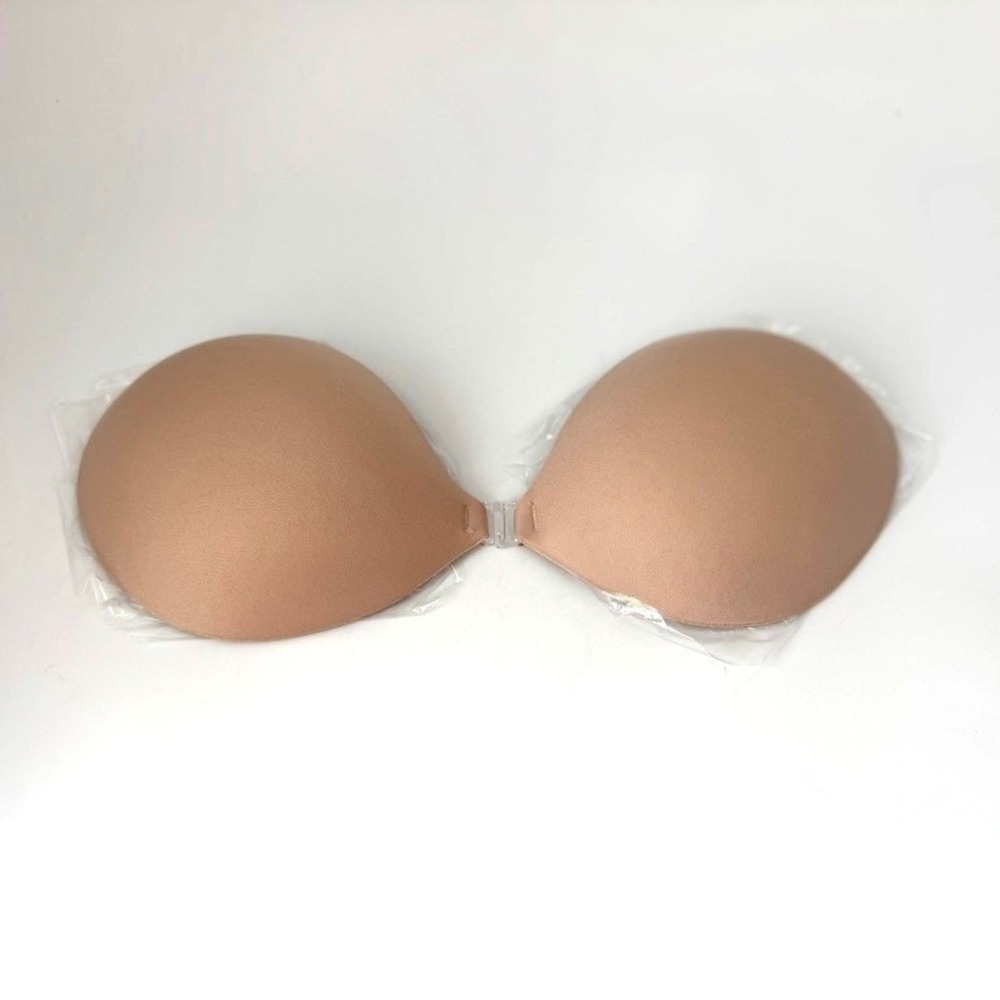 BOOMBA Magic Padded Sticky Bra Beige Size B Adhesive Strapless Backlessnew open
